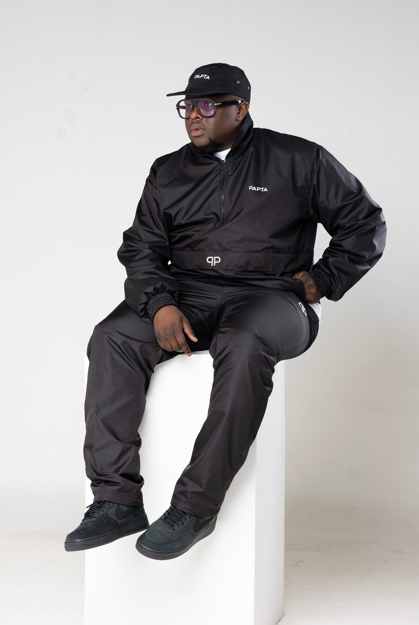 PAPTA Signature Pullover Activewear Jacket — Black