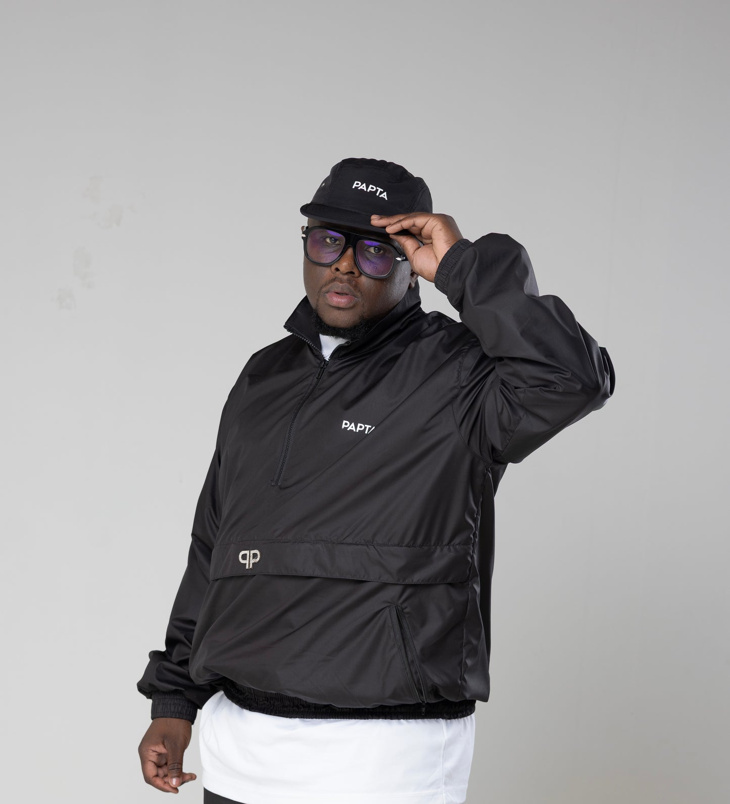 PAPTA Signature Pullover Activewear Jacket — Black